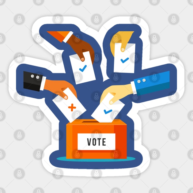 Vote Design Sticker by Mako Design 